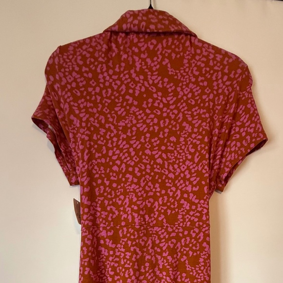 NWT Free People Dress Mini Pink and Rust - Picture 6 of 7